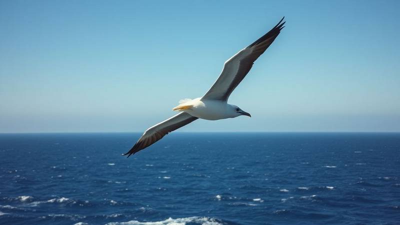 un albatros majestueux debout.