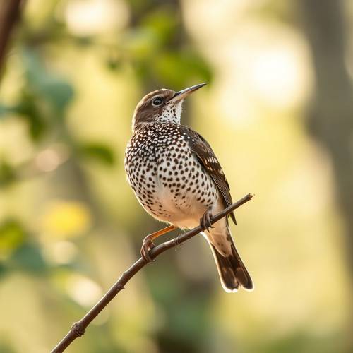 Grive musicienne au plumage tacheté.