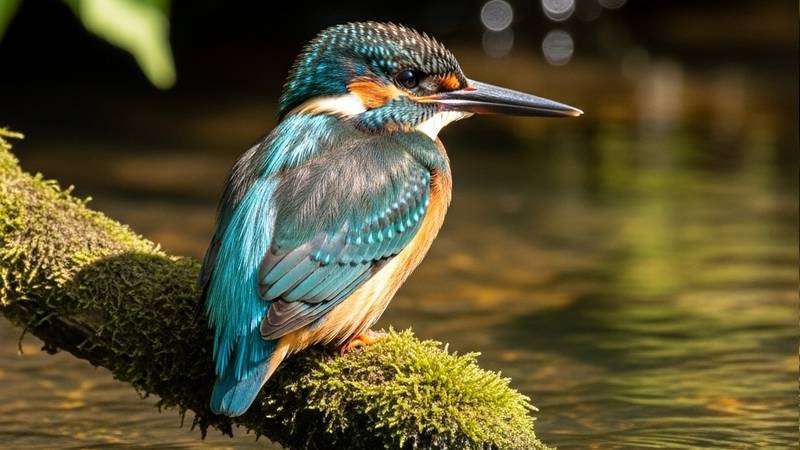 Un jeune Martin-pêcheur d'Europe, avec un plumage légèrement plus terne.