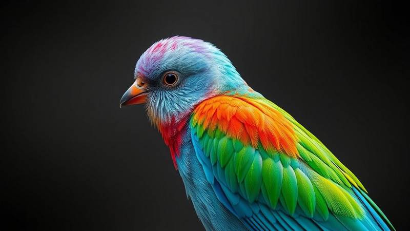 Un diamant de Gould aux couleurs éclatantes.