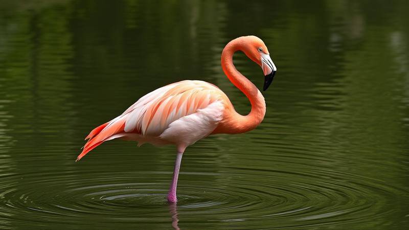 Un Flamant Rose élégant.