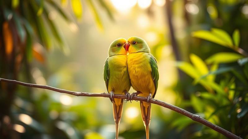 Un couple d'Inséparables.