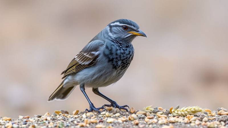 Une femelle de verdier d'Europe, au plumage plus grisâtre.