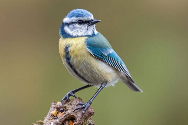 Eurasian Blue Tit with its distinctive blue cap.
