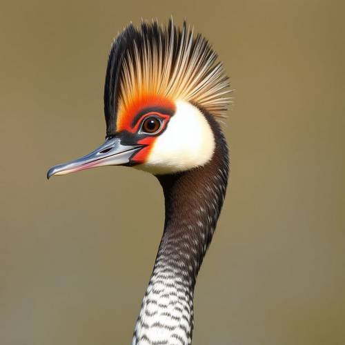 A Great Crested Grebe with its characteristic crest.