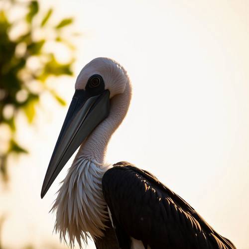 A Marabou Stork in profile, showing its large bill and bare head.