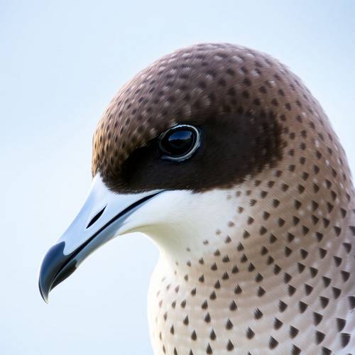 Portrait of a light morph Parasitic Jaeger.