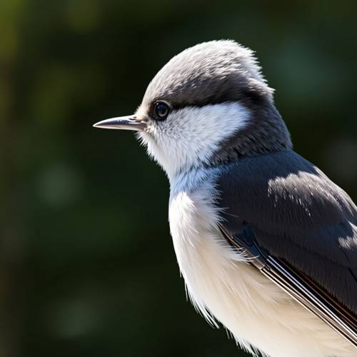 Portrait of a Willow Tit showing its dull, sooty cap.