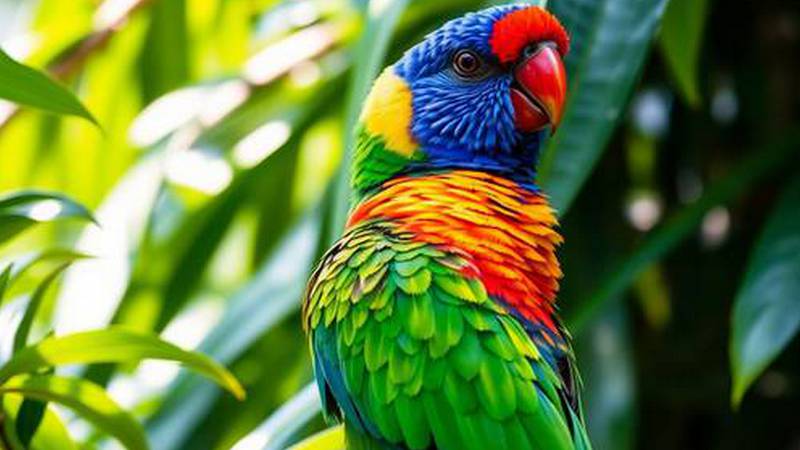 A Rainbow Lorikeet.