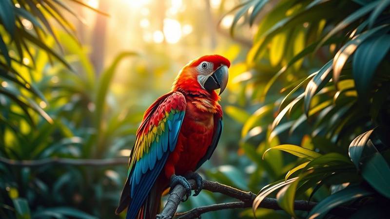 A colorful Macaw Parrot.